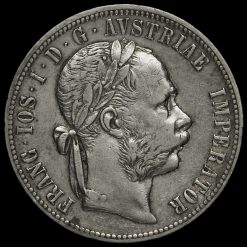 Austria - Habsburg 1877 Franz Joseph I Silver 1 Florin Obverse