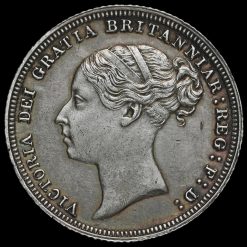 1887 Queen Victoria Young Head Silver Sixpence Obverse