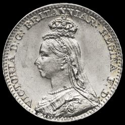 1889 Queen Victoria Jubilee Head Silver Maundy Penny Obverse