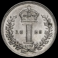 1889 Queen Victoria Jubilee Head Silver Maundy Penny Reverse