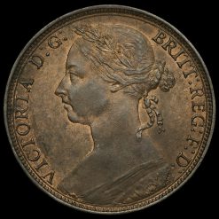 1890 Queen Victoria Bun Head Penny Obverse