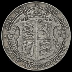 1903 Edward VII Silver Half Crown Reverse