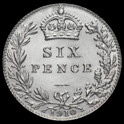 1910 Edward VII Silver Sixpence Reverse