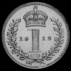 1912 George V Silver Maundy Penny Reverse