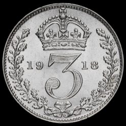 1918 George V Silver Threepence Reverse