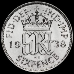 1938 George VI Silver Sixpence Reverse