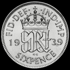 1939 George VI Silver Sixpence Reverse