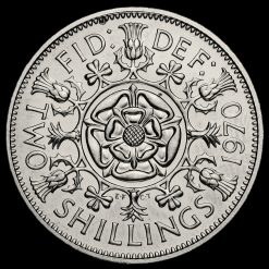 1970 Elizabeth II Proof Two Shilling Coin / Florin Reverse