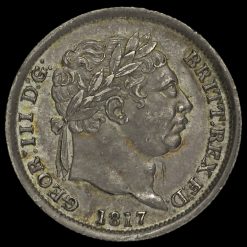 1817 George III Milled Silver Shilling Obverse