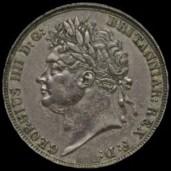 1821 George IV Milled Silver Secundo Crown Obverse