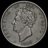 1827 George IV Milled Silver Shilling Obverse