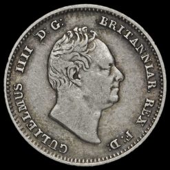 1836 William IV Milled Silver Fourpence / Groat Obverse