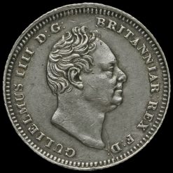 1837 William IV Milled Silver Fourpence / Groat Obverse