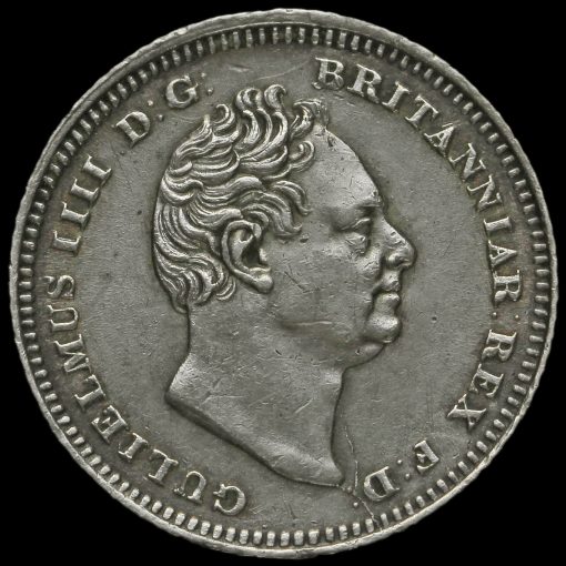 1837 William IV Milled Silver Fourpence / Groat Obverse