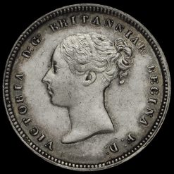 1849 Queen Victoria Young Head Silver Maundy Fourpence Obverse