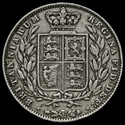 1850 Queen Victoria Young Head Silver Half Crown Reverse