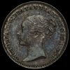1872 Queen Victoria Young Head Silver Maundy Penny Obverse