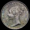 1875 Queen Victoria Young Head Silver Maundy Penny Obverse