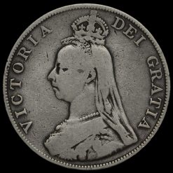 1889 Queen Victoria Jubilee Head Silver Double Florin Obverse