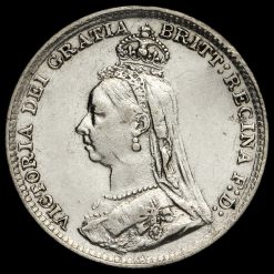 1891 Queen Victoria Jubilee Head Silver Threepence Obverse