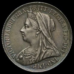 1899 Queen Victoria Veiled Head Silver Shilling Obverse