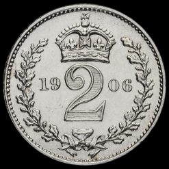 1906 Edward VII Silver Maundy Twopence Reverse