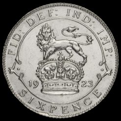 1923 George V Silver Sixpence Reverse