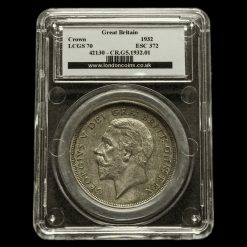 1932 George V Silver Wreath Crown LCGS 70