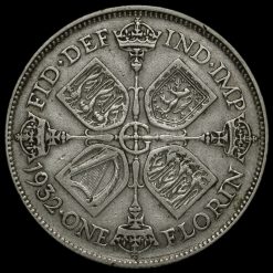 1932 George V Silver Florin Reverse