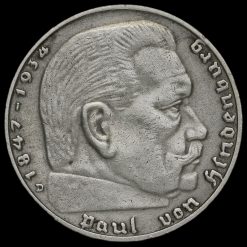 Germany 1938 A Silver 2 Reichsmark Reverse