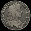 1673 Charles II Early Milled Silver Vicesimo Quinto Crown Obverse