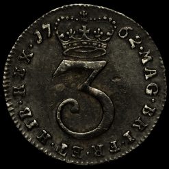 1762 George III Early Milled Silver Threepence Reverse