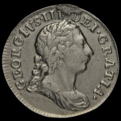 1772 George III Early Milled Silver Maundy Twopence, Ex-Mount Obverse