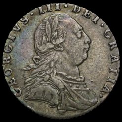 1787 George III Early Milled Silver Sixpence Obverse