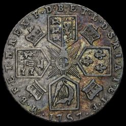 1787 George III Early Milled Silver Sixpence Reverse