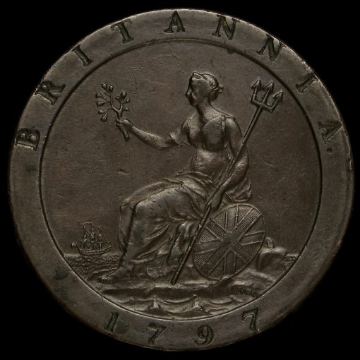 1797 George III Cartwheel Penny Reverse