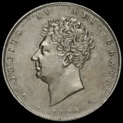 1826 George IV Milled Silver Half Crown Obverse