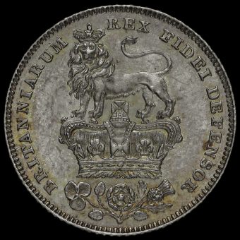 1826 George IV Milled Silver Sixpence Reverse