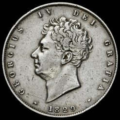 1829 George IV Milled Silver Half Crown Obverse
