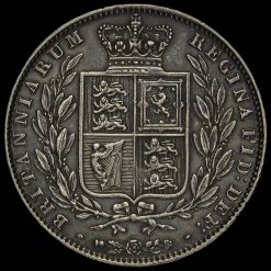 1846 Queen Victoria Young Head Silver Half Crown Reverse