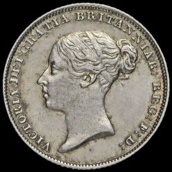 1853 Queen Victoria Young Head Silver Sixpence Obverse