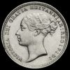 1885 Queen Victoria Young Head Silver Sixpence Obverse