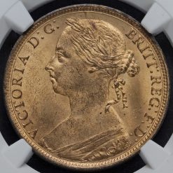 1887 Queen Victoria Bun Head Penny Obverse