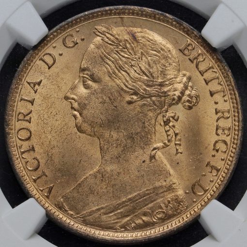 1887 Queen Victoria Bun Head Penny Obverse