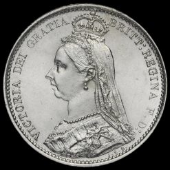 1888 Queen Victoria Jubilee Head Silver Sixpence Obverse