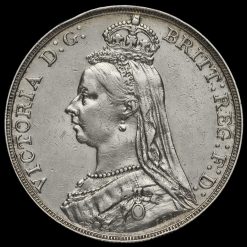 1888 Queen Victoria Jubilee Head Silver Wide Date Crown Obverse