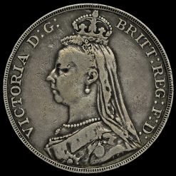 1888 Queen Victoria Jubilee Head Silver Wide Date Crown Obverse