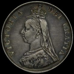 1889 Queen Victoria Jubilee Head Silver Double Florin Obverse