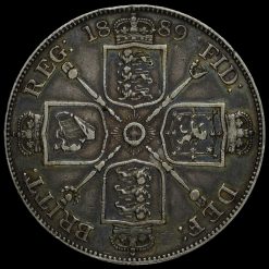 1889 Queen Victoria Jubilee Head Silver Double Florin Reverse