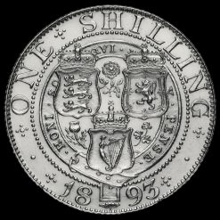 1893 Queen Victoria Veiled Head Silver Shilling Reverse